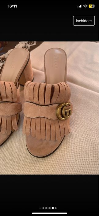 Saboti dama Gucci ,purtati de doua ori,verificati,