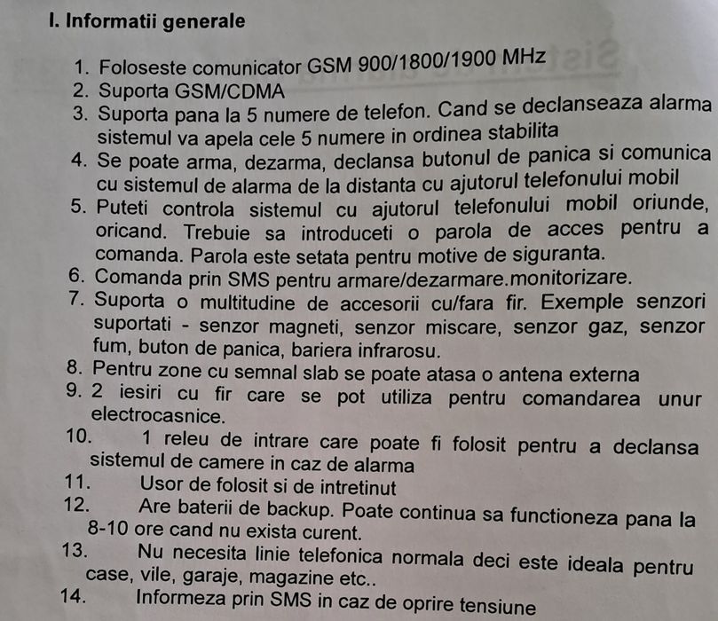 Sistem de alarma antiefractie