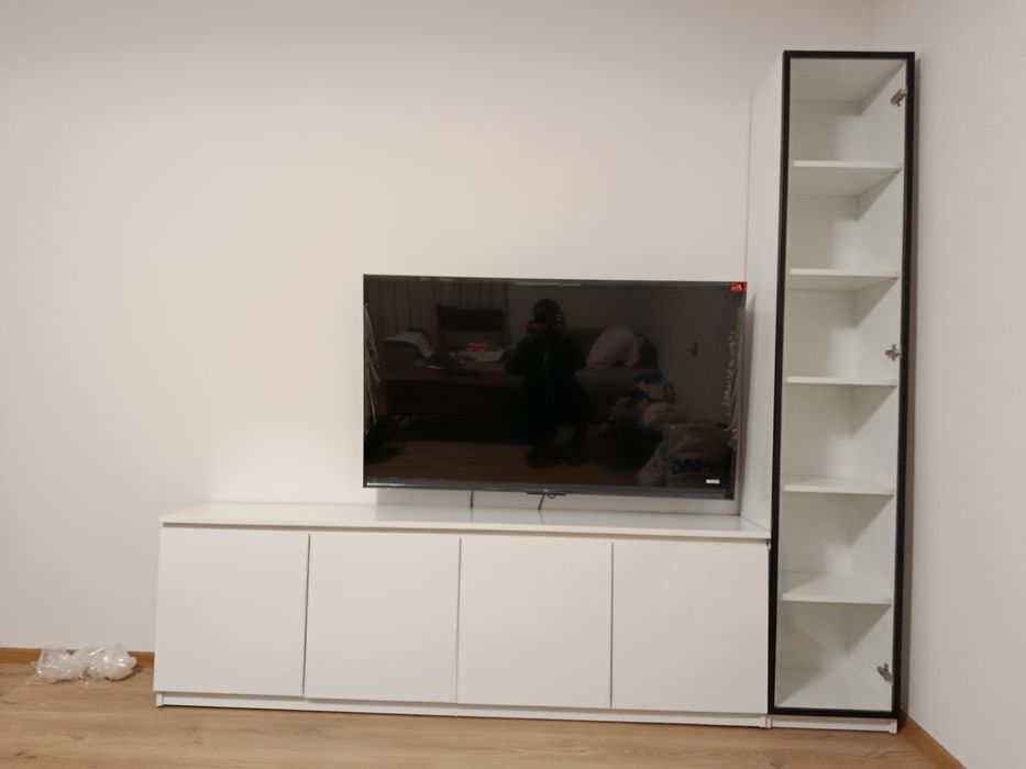 НОВ Луксозен ТВ шкаф – Бяла перла (Високо качество)