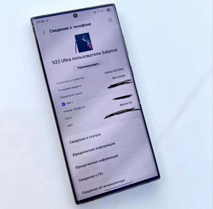 Galaxy S22 Ultra 256/12GB