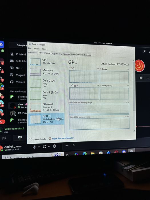 Unitate pc gaming rx6600xt 8gb