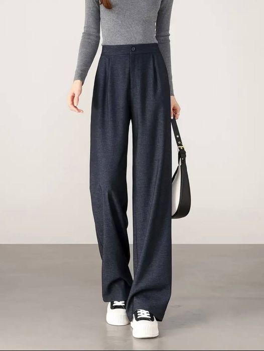 Кэжуал брюки темно синие