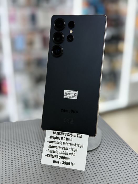 Samsung s25 ultra 512gb  ca nou cu doar 22 cicluri de incarcare