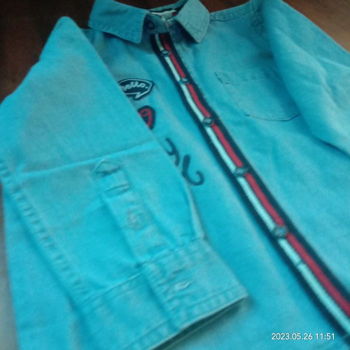 Рубашка для мальчика ,очень стильнаяджинсовая