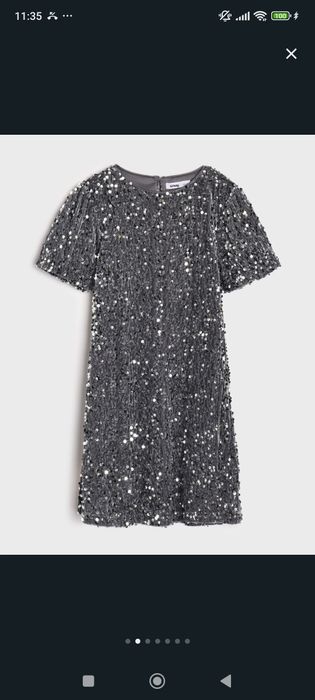 НОВА Рокля с пайети Л размер