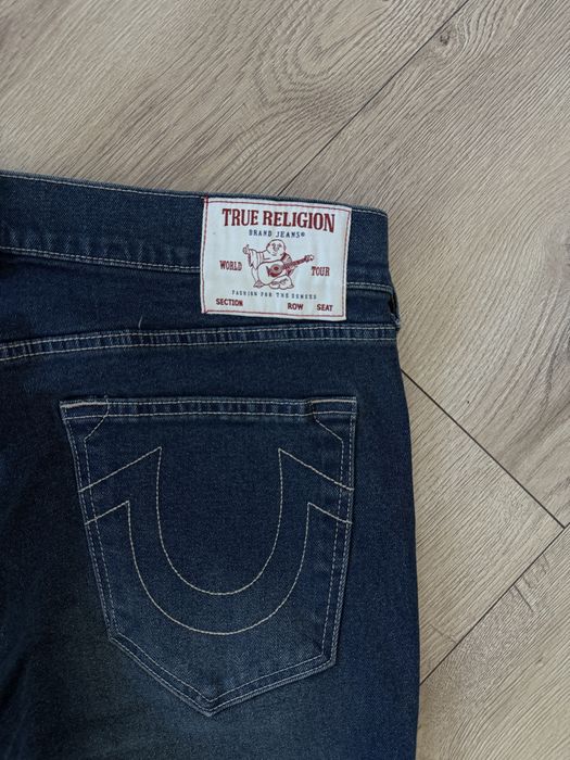 Blugi TRUE RELIGION Geno Relaxed Slim Albastru Barbati | Marime 34 x 32 (Talie 93 cm)