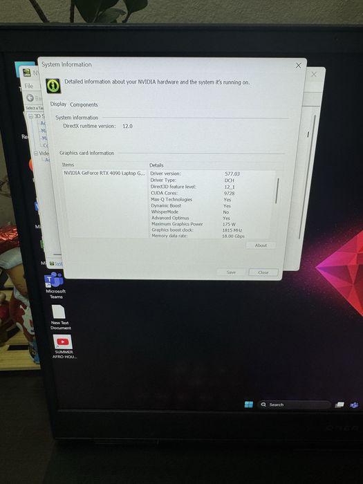 HP OMEN RTX 4090 de 16GB Display 17.3 cu 3K I9-13900HX 32CPU RAM 64GB