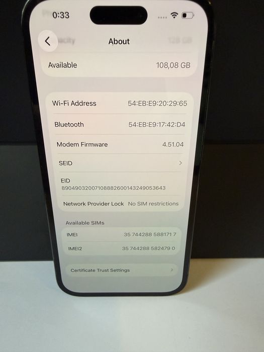 iPhone 14 Pro 128GB 100% батерия