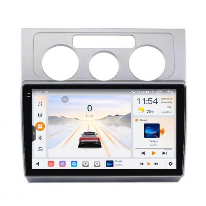 VW Touran (2003–2009) 9″ Android мултимедия – за Климатик
