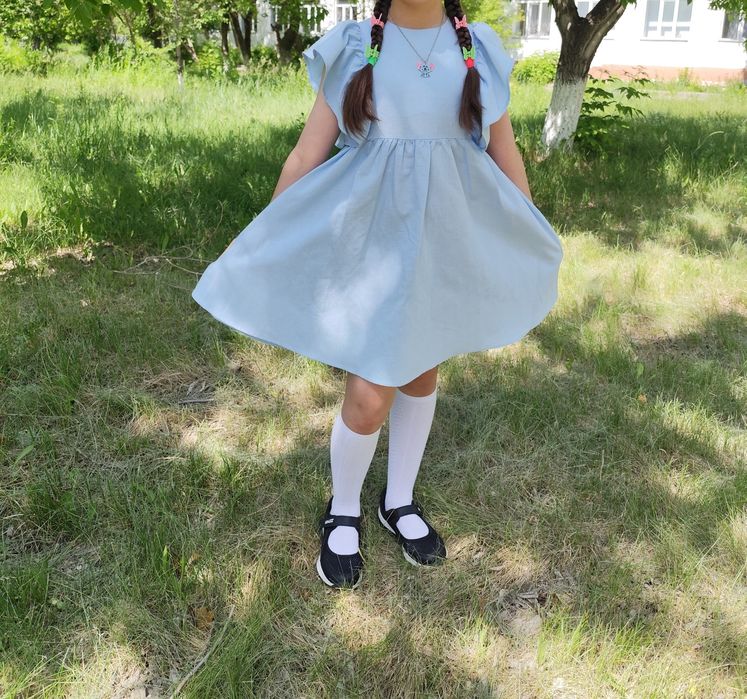 Платье летнее до 8 лет из льна