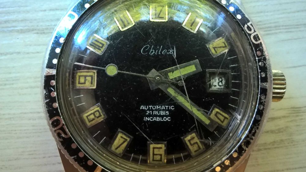 Chilex ceas skin diver 20 atm / 200m full inox 40mm automatic vintage