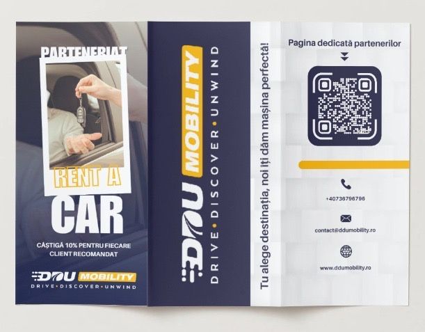 Design - bannere, cărți vizită, invitații; afișe, flyere, materiale promo, postări