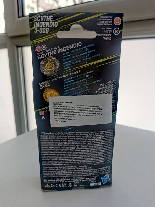 Beyblade X Hasbro Scythe Incendio – nou, sigilat
