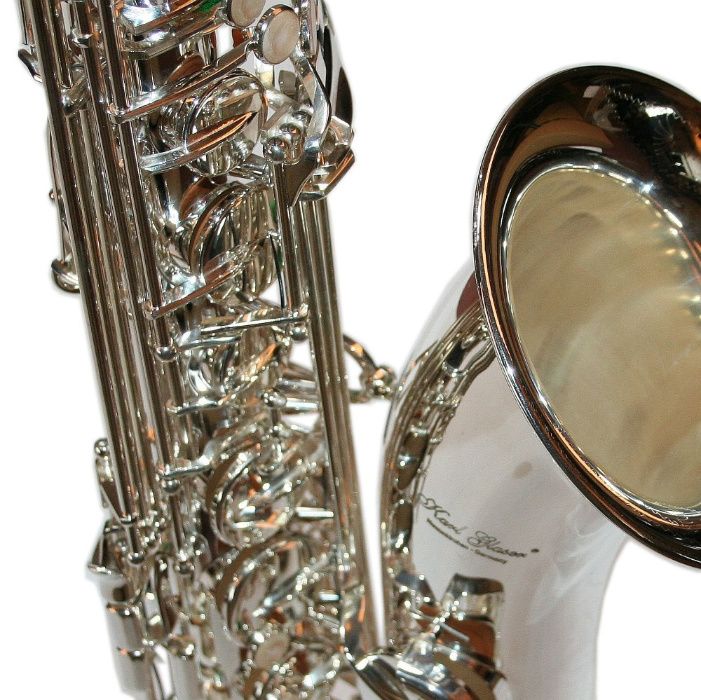 Saxofon Tenor ARGINTIU curbat Nou Karl Glaser Sax Saxophone Si b