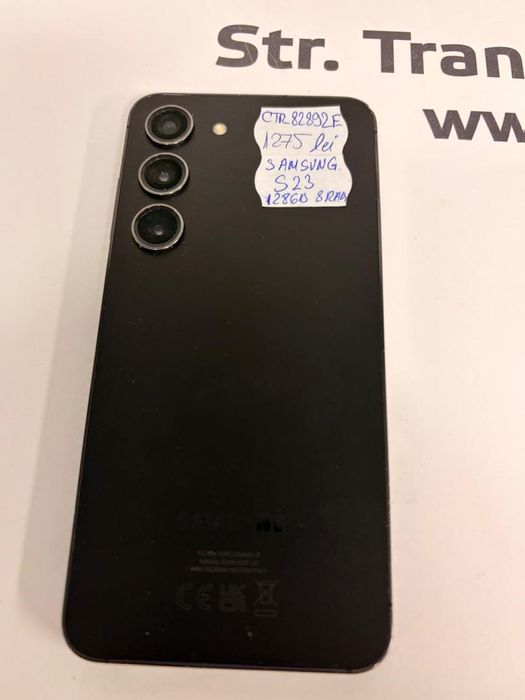 Telefon Samsung S23, Dual SIM, 8GB RAM, 128GB, Phantom Black -T-