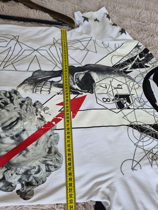 Tricou original Philipp Plein Geometry Skull & Statue