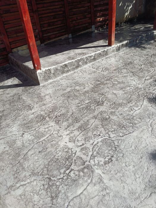 Beton amprentat elicopterizat pavaj pavele construcții tencuială ieftin piatra borduri intretinere amenajări decorativa lac gard