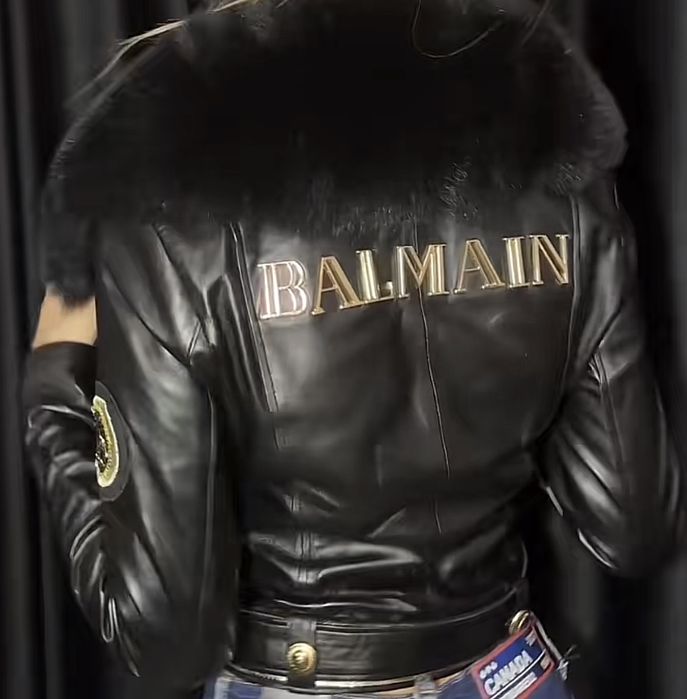 Geaca balmain piele naturala 100%