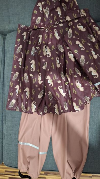 Set jacheta+pantaloni ploaie CeLaVi, impermeabil, natur, 110 cm