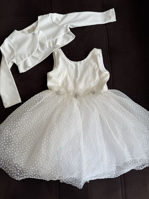 Марков комплект за кръщене (рокля Petite Fleur) 92-98см