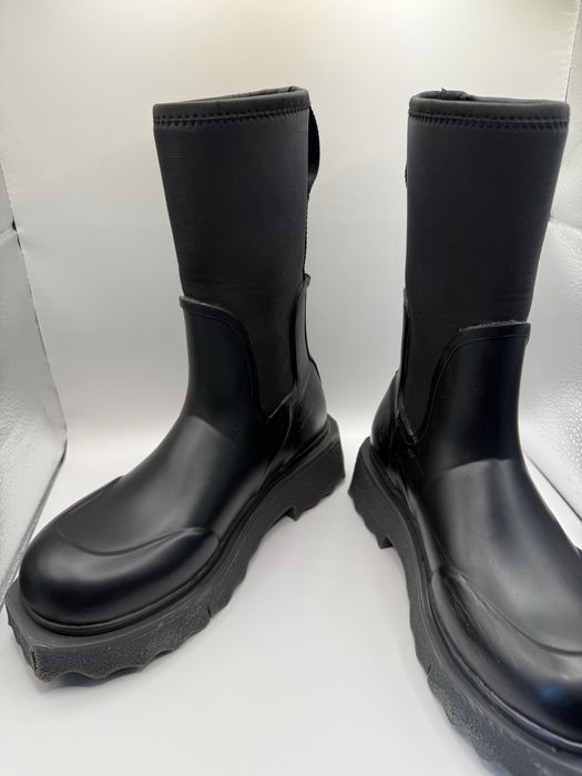 OFF WHITE lether snow boots