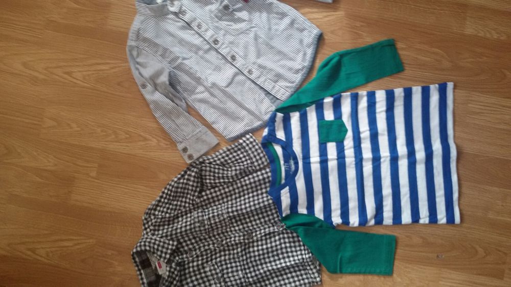 Сет от две ризки и блузка за момче на 1-2год