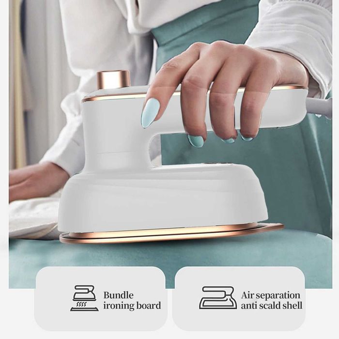 Въртяща се мини ютия  с пара,  , 2 в 1 -сухо и мокро гладене