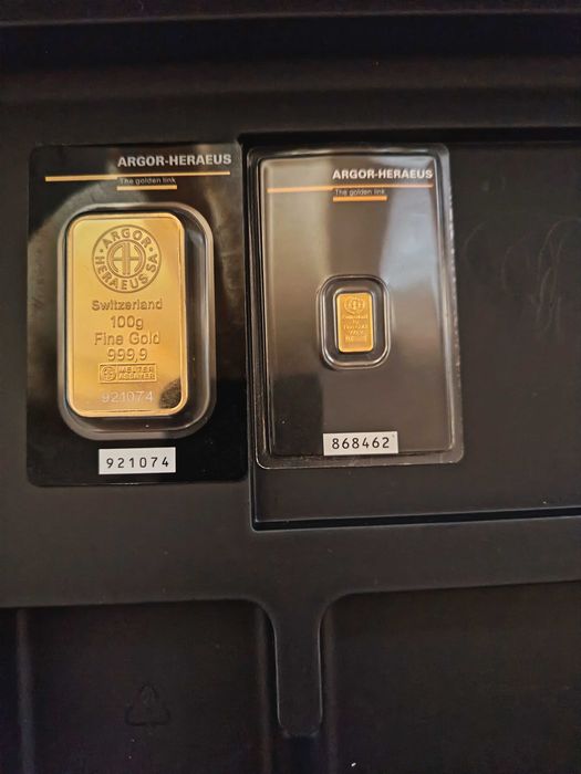 Златни кюлчета аргор Хераеус