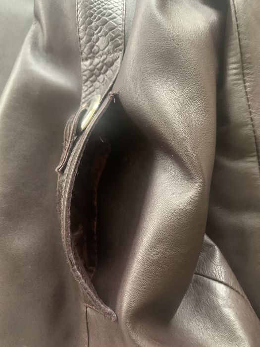 Geaca stil pardesiu din piele de Dama ca NOUA