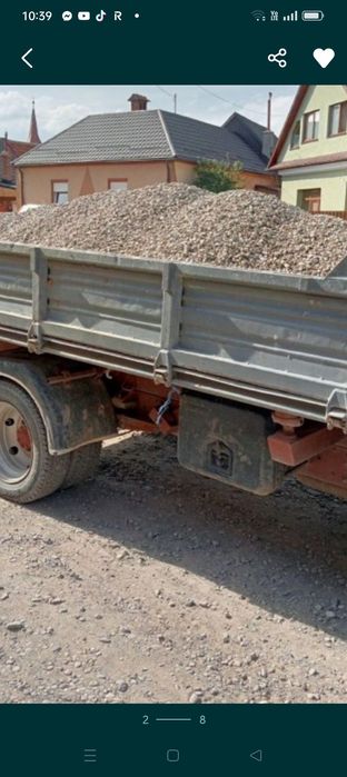 Transport nisip, pământ, pietris , balastru etc