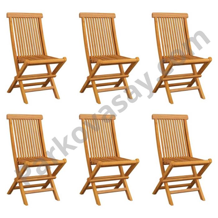 Сгъваеми градински столове тиково дърво масив