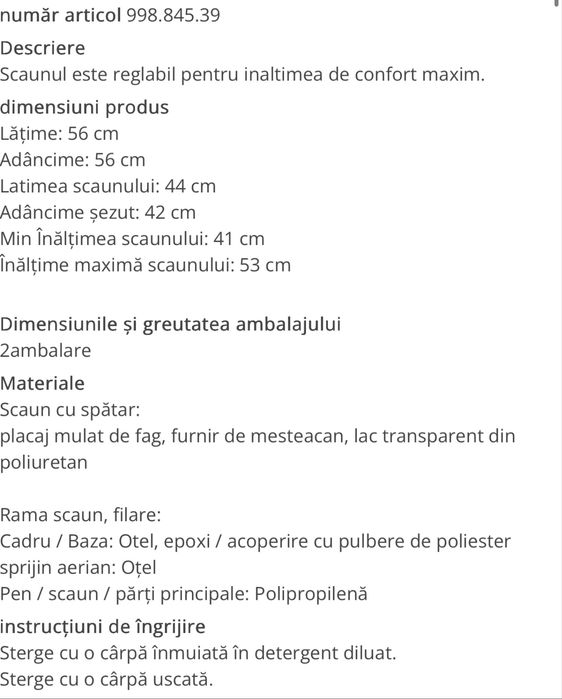Scaun birou Jules Ikea