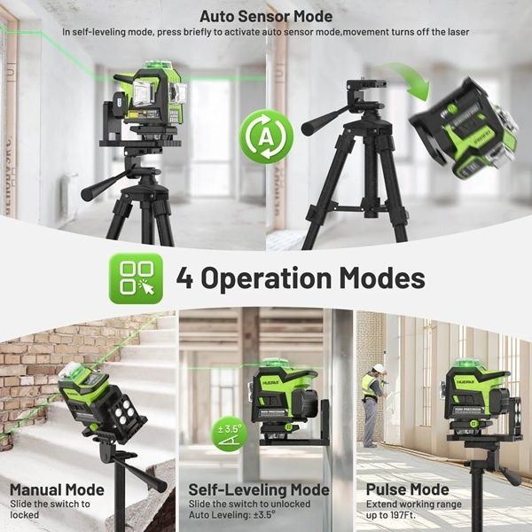 Лазерен нивелир Huepar HX04CG