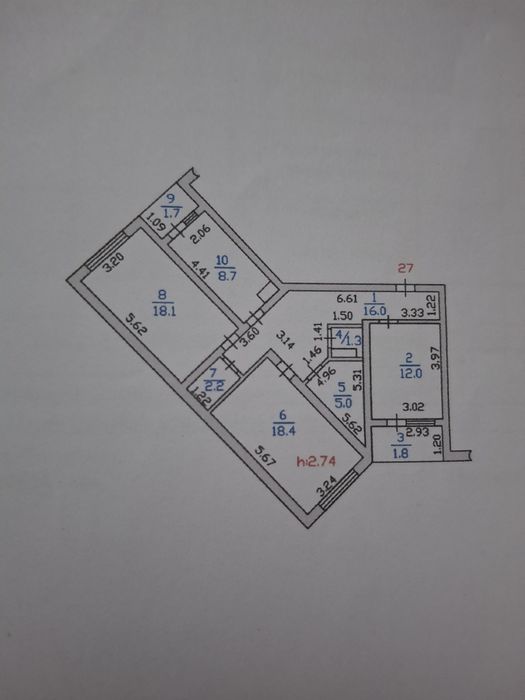 ПРОДАМ 3-комнатную квартиру