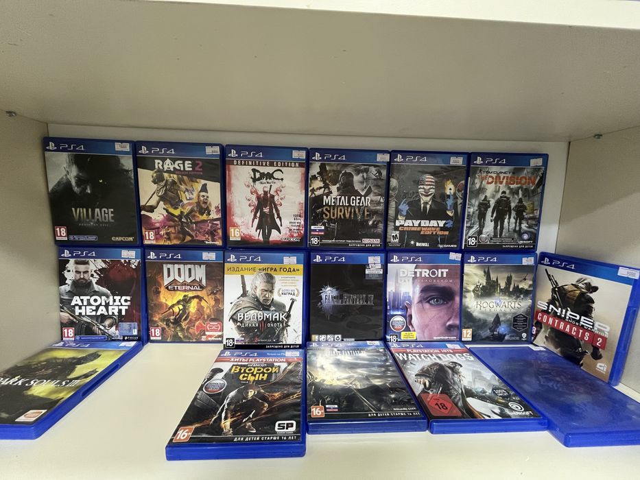 Диски на PS4 разных жанров от 2000 тенге