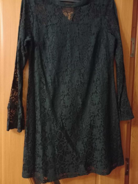 Rochie dantela verde smarald