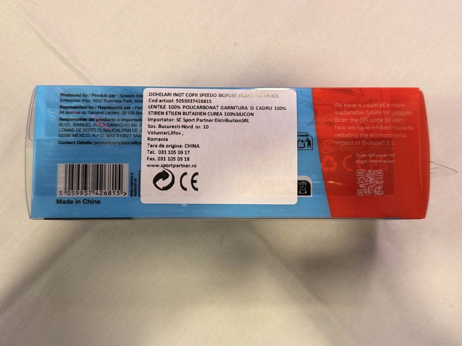 Ochelari de înot copii Speedo Biofuse Albastru/Verde (nu prin curier)