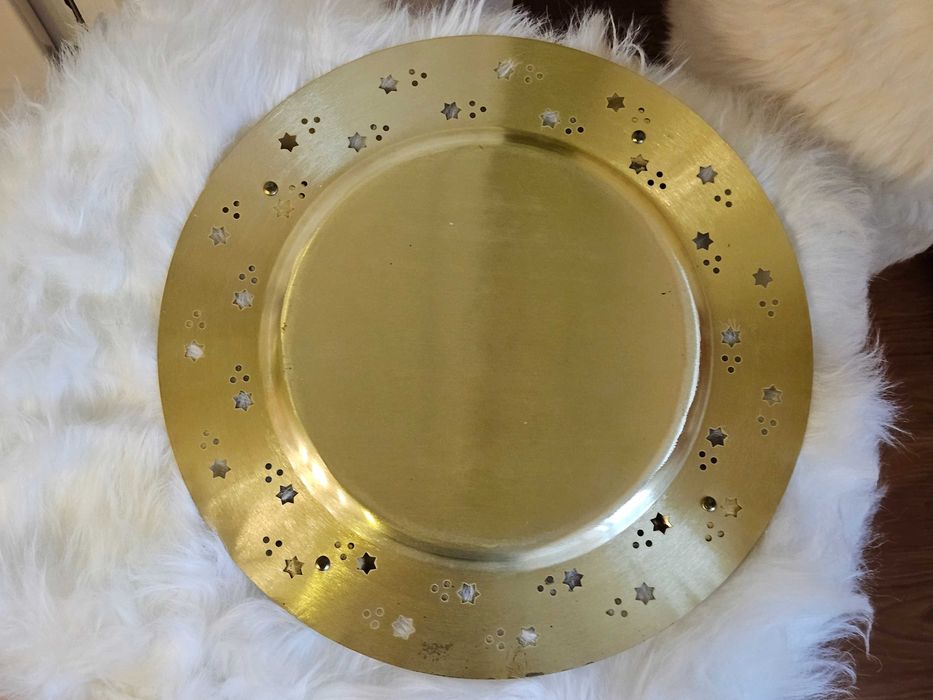 Farfurie de Advent pentru 4 lumanari de Craciun