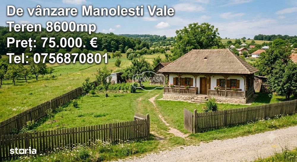 Teren 8600 mp zona Manolesti, ideal investitie
