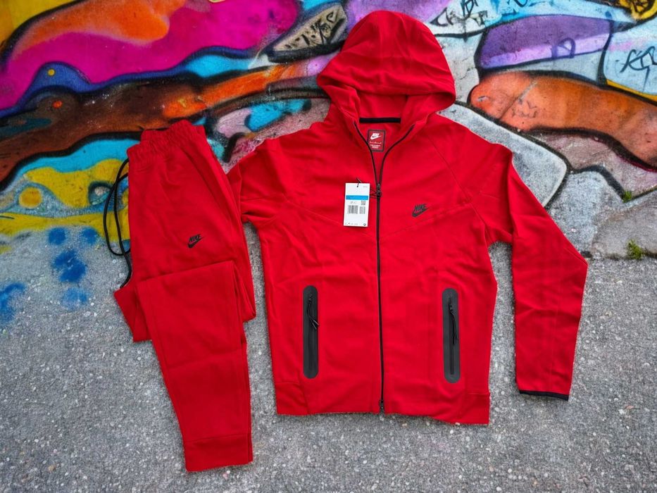 Trening Nike Tech Fleece Red - Trening Fete Baieti Set Complet