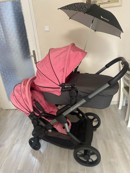 Детска количка за ДВЕ деца Icandy Orange