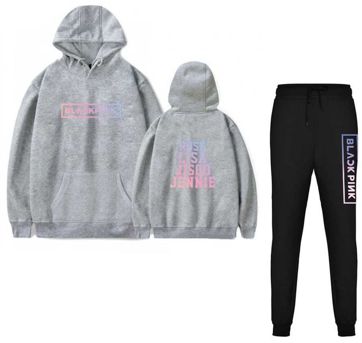ДЕТСКИ и ДАМСКИ екипи, суичър и долнище BLACK PINK K-POP BTS, 10 цвята