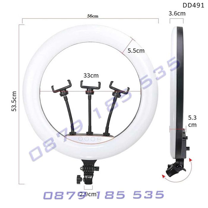 RGB осветление LED ринг 18 22 инч лампа светещ стойка снимане видео