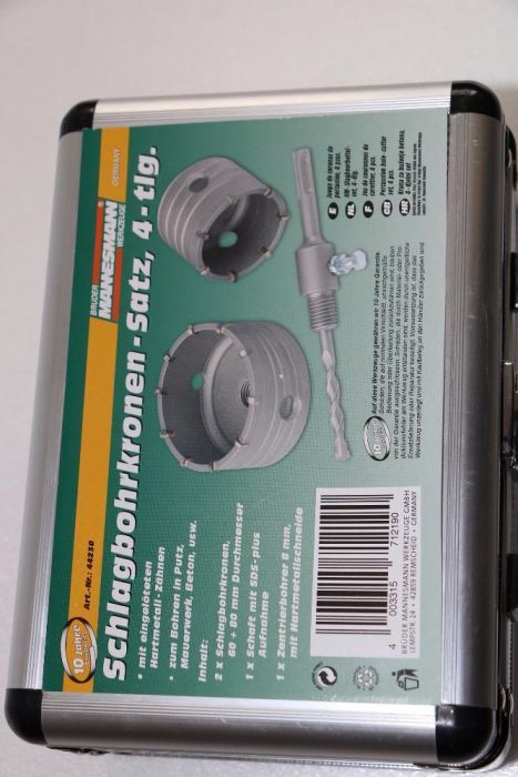 боркорони 2 бр, MANNESMANN,  SDS, 60 mm, 80 mm, Германия