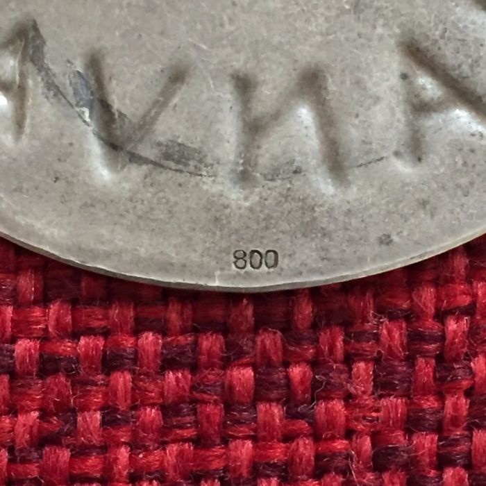 Insigna/Broșa/Medalie/Ecuson/înot argint 800/vechi 1928