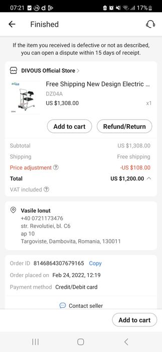 Vand scaun electric multifunctional pentru persoane cu dezabilitati