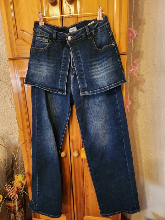 Дамски дънки с поличка