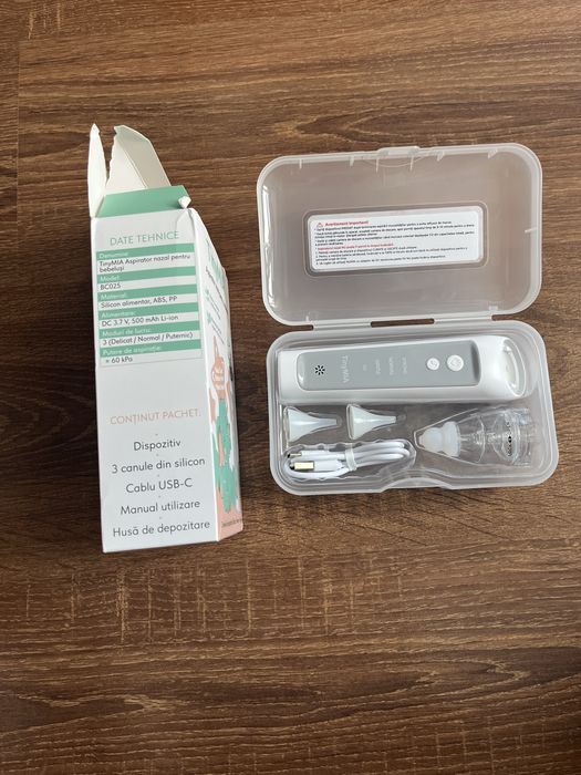 Aspirator nazal electric TinyMia pentru bebelusi, nou, cu accesorii