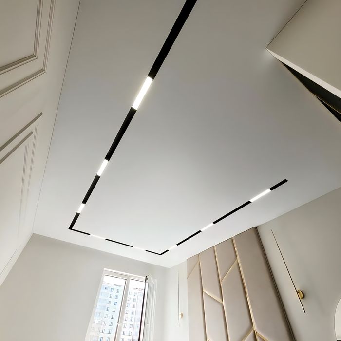 Натяжные потолки с магнитными треками