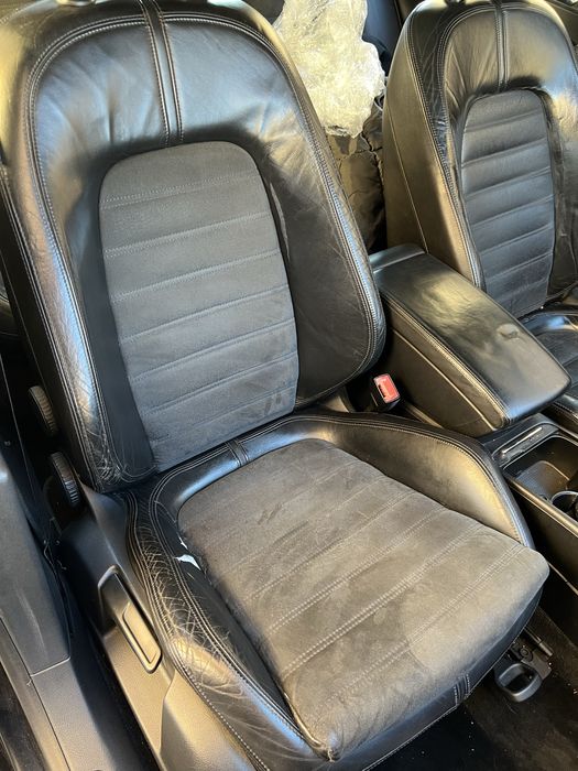 Седалки за VW Passat  B6 черна кожа с алкантара подгрев пасат Б6